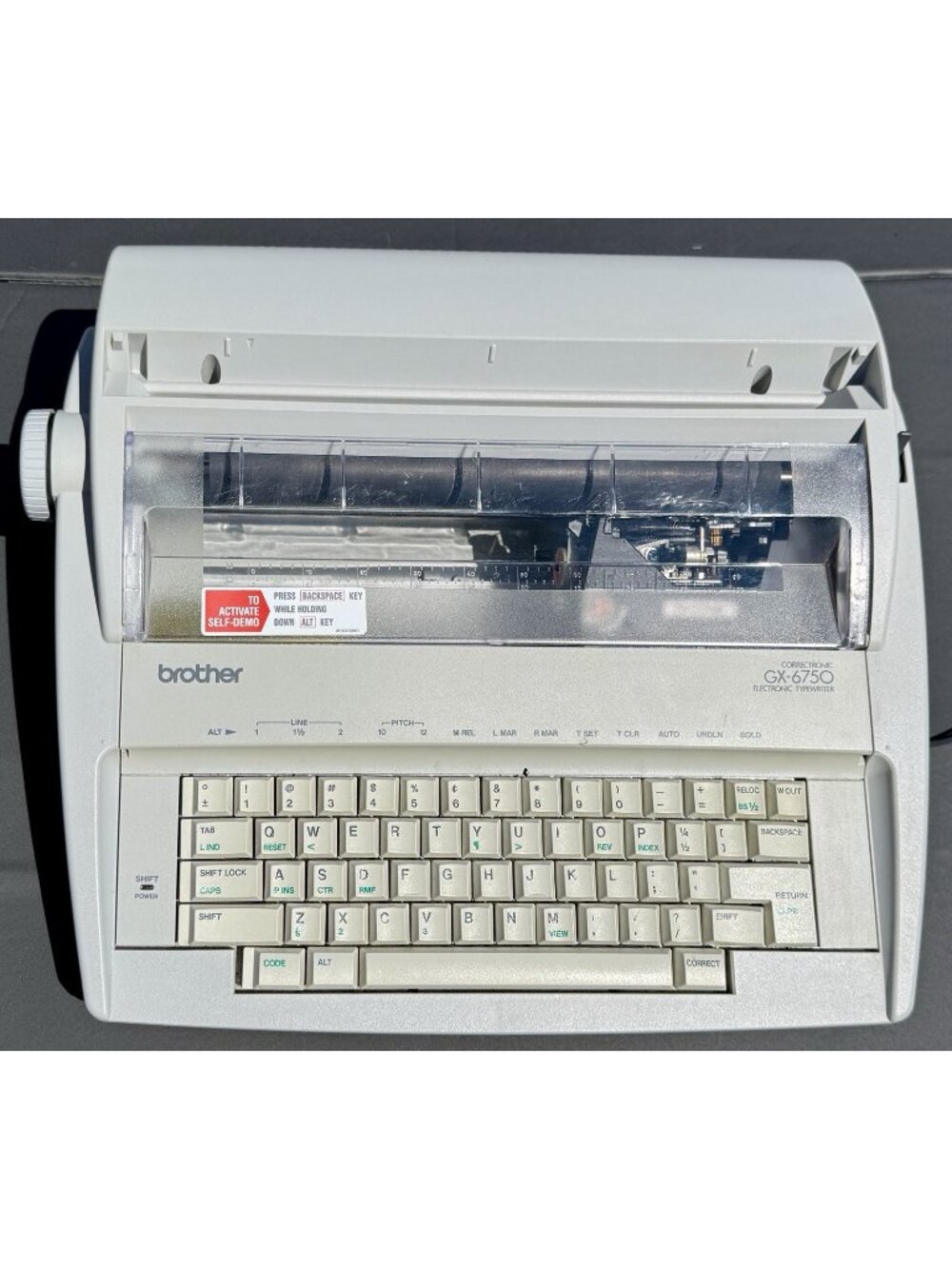 Brother Correctronic GX-6750 Electronic Typewriter With Extra Ink Tested/Working